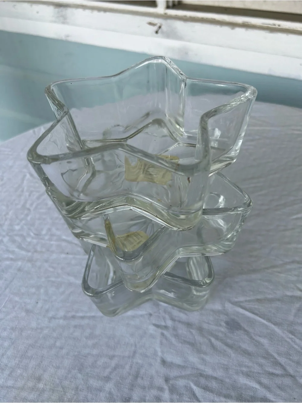 Libbey Star Shaped Clear Glass  Dish